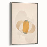 Framed wall art showcasing an abstract minimalist design in silver, displayed from a side view, perfect for modern home decor. The canvas features sleek lines and a contemporary aesthetic that enhances any interior space.