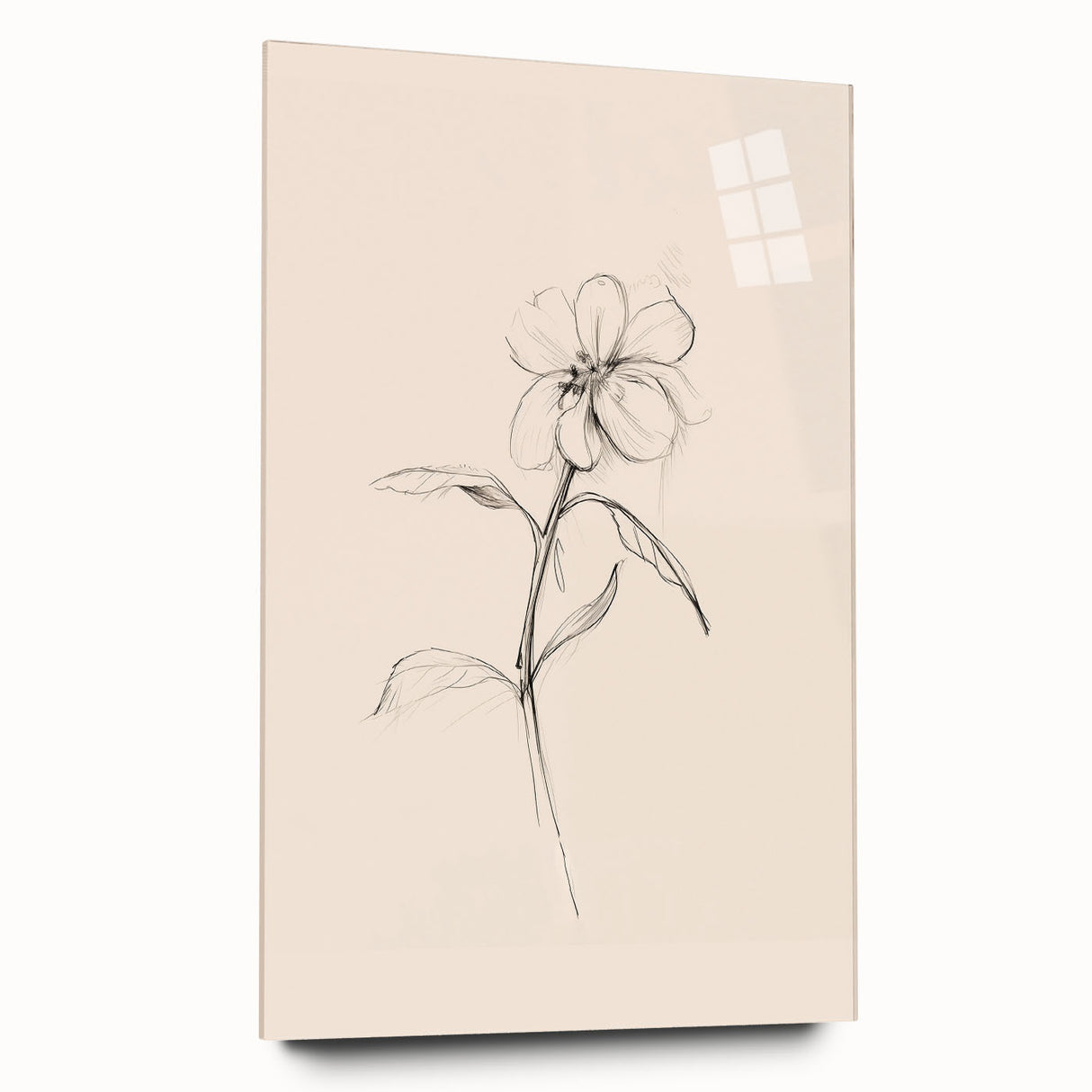 Minimalist abstract wall art collection displayed in acrylic glass, showcasing soft pastel colors and geometric shapes, perfect for modern home decor.