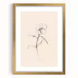 Abstract minimalist wall art design featuring a gold frame and mat, showcasing elegant geometric patterns. Perfect for modern decor or gallery walls.