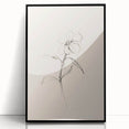 Framed acrylic wall art featuring an abstract minimalist design with a black frame, showcasing soft gray and white tones. Perfect for modern decor accents.