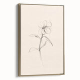 Framed abstract minimalist wall art featuring a gold design with a contemporary aesthetic, displayed in a stylish setting, perfect for modern home decor.