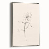 Framed abstract minimalist wall art showcasing a sleek silver side view, designed to enhance modern interiors with its elegant simplicity and chic aesthetics.