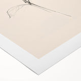 Abstract minimalist design wall art on rolled canvas showcasing soft pastel colors and geometric shapes, ideal for modern home decor, packaged securely in a cardboard tube.