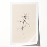 Abstract minimalist wall art featuring soft pastel colors and geometric shapes, showcasing a modern design aesthetic. Ideal for contemporary home decor, this rolled print adds a touch of elegance to any interior space. Perfect for art enthusiasts seeking unique wall decor options.