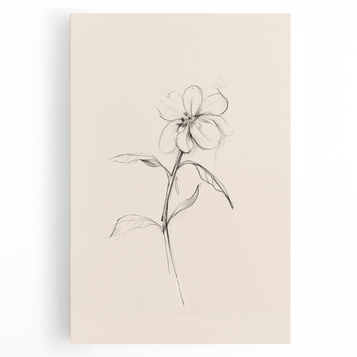 Abstract minimalist wall art featuring a geometric pattern in soft pastel colors, displayed on a stretched canvas, ideal for modern home decor. The artwork exudes a calming aesthetic, perfect for contemporary living spaces or offices, enhancing the ambiance with its subtle elegance.