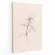 Abstract minimalist wall art design featuring soft pastel colors and geometric shapes, displayed in a side view on stretched canvas, ideal for contemporary decor.