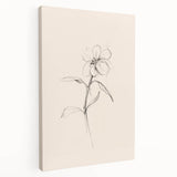 Abstract minimalist wall art design featuring soft pastel colors and geometric shapes, displayed in a side view on stretched canvas, ideal for contemporary decor.