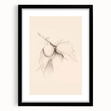 Abstract minimalist wall art collection featuring a framed design with a black mat, showcasing a modern aesthetic. Perfect for stylish home decor or office spaces, enhancing contemporary interiors with its sleek lines and neutral tones. Ideal for art enthusiasts looking for unique statement pieces.