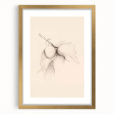 Abstract minimalist design wall art collection featuring a gold frame with a mat, showcasing a modern aesthetic perfect for contemporary decor. The artwork emphasizes clean lines and subtle colors, ideal for enhancing any living space or office environment.