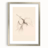 Abstract minimalist wall art collection featuring a silver frame and mat, showcasing a modern design. Ideal for contemporary home decor, enhancing any space with elegance.