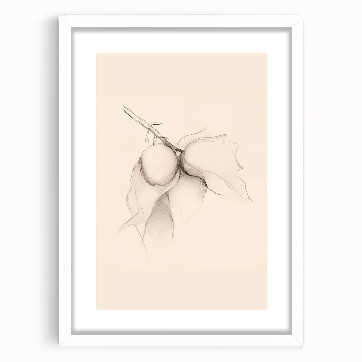 Abstract minimalist wall art collection frame in white featuring a 144 design, showcasing clean lines and subtle colors, perfect for modern decor.
