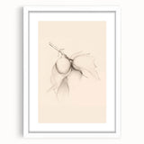 Abstract minimalist wall art collection frame in white featuring a 144 design, showcasing clean lines and subtle colors, perfect for modern decor.