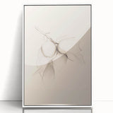 Framed abstract minimalist wall art collection featuring a white acrylic front and a sleek design, ideal for modern home decor, showcasing elegant simplicity.
