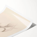 Abstract minimalist wall art print showcasing a blend of soft pastel colors and geometric shapes, rolled and ready for framing, ideal for modern decor.