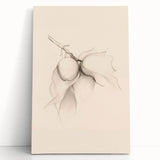 Abstract minimalist wall art featuring a modern design in muted tones, displayed on stretched canvas leaning against a wall, adding a contemporary touch to interior decor. Ideal for art enthusiasts seeking unique, stylish home decor options.