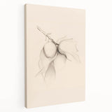 Stretched canvas showcasing an abstract minimalist wall art design, featuring soft pastel colors and geometric shapes, perfect for modern home decor.