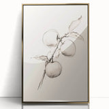 Framed abstract minimalist wall art design showcasing a gold-accented aesthetic, perfect for modern decor, displayed from the front with a clear acrylic finish.