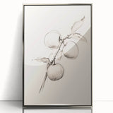 Framed acrylic wall art featuring an abstract minimalist design in silver tones, showcasing a sleek, modern aesthetic, perfect for contemporary home decor.