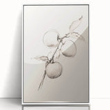 Framed abstract minimalist wall art design featuring a white acrylic front, showcasing elegant geometric shapes and soft color gradients, ideal for modern decor.