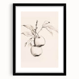 Abstract minimalist wall art design in a black frame with a white mat, showcasing a modern aesthetic perfect for contemporary home decor. The artwork features subtle geometric shapes and a calming color palette, enhancing any room's ambiance.