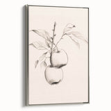 Framed abstract minimalist wall art design in silver, showcasing geometric shapes and soft colors, displayed from a side view to highlight depth and texture.