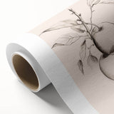 Abstract minimalist wall art design displayed on rolled canvas, showcasing soft color gradients and geometric shapes, ideal for modern home decor.