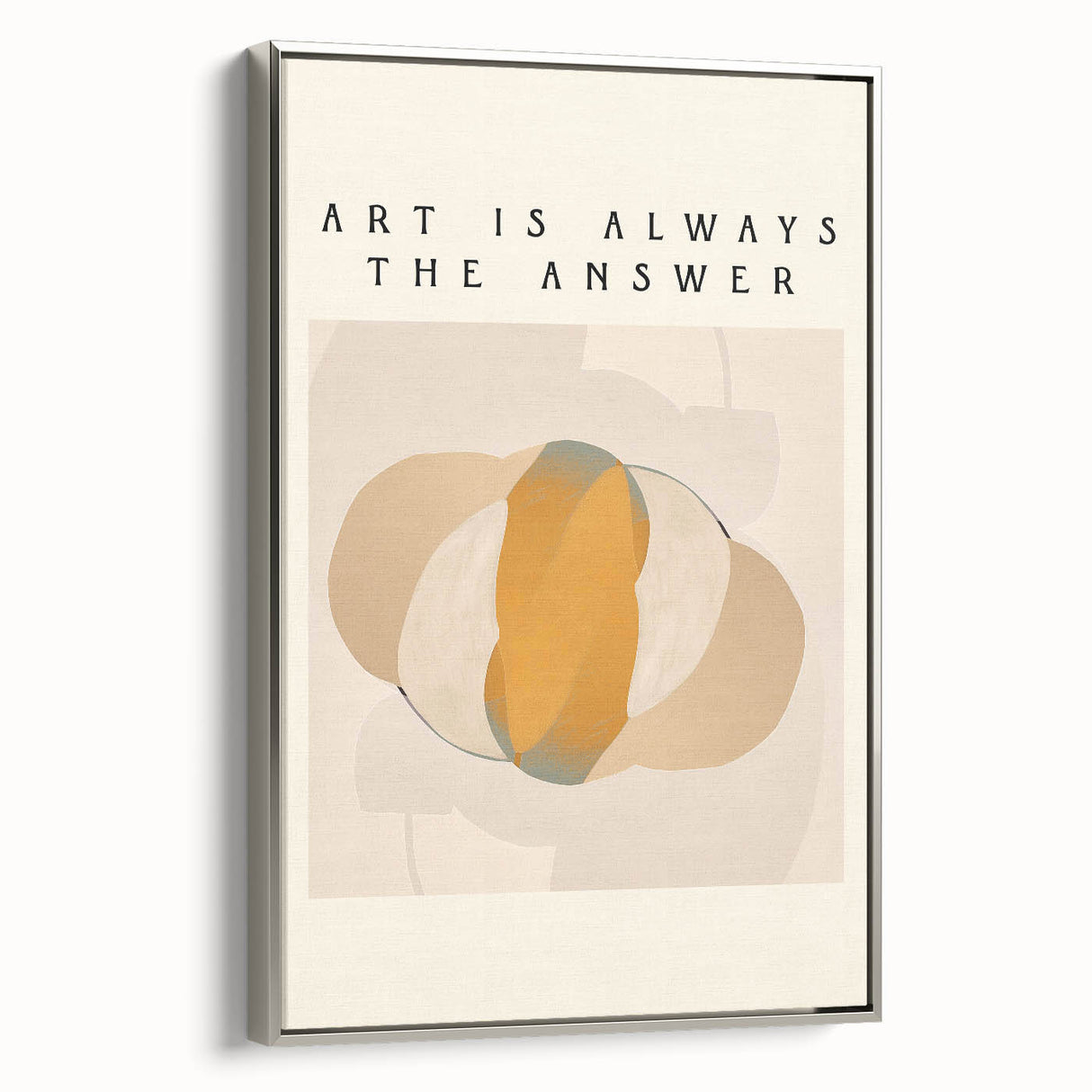 Framed abstract minimalist wall art featuring a silver side view design, perfect for modern home decor. Ideal for adding a touch of elegance to any room.