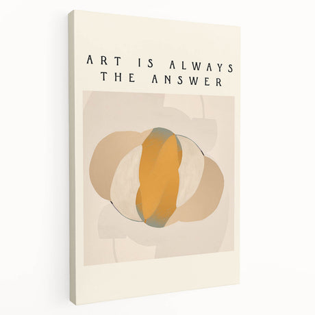 Abstract minimalist wall art design showcasing a vibrant color palette on stretched canvas, emphasizing modern aesthetics and artistic creativity in a side view. Perfect for contemporary home decor.