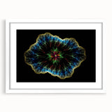 Abstract minimalist framed wall art featuring a white mat, showcasing a modern design with geometric shapes and soft colors, perfect for contemporary decor.