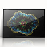 Framed abstract minimalist wall art design featuring a black acrylic finish, showcasing geometric shapes and subtle textures, ideal for modern decor.
