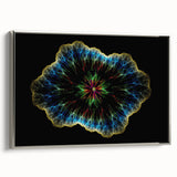 Framed abstract minimalist wall art featuring a silver border, showcasing a subtle design ideal for modern decor. Perfect for enhancing living spaces with elegance.