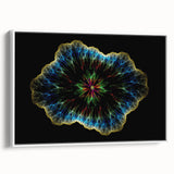 Framed abstract minimalist wall art design showcasing a modern aesthetic with a predominantly white background and subtle geometric patterns, perfect for contemporary decor.