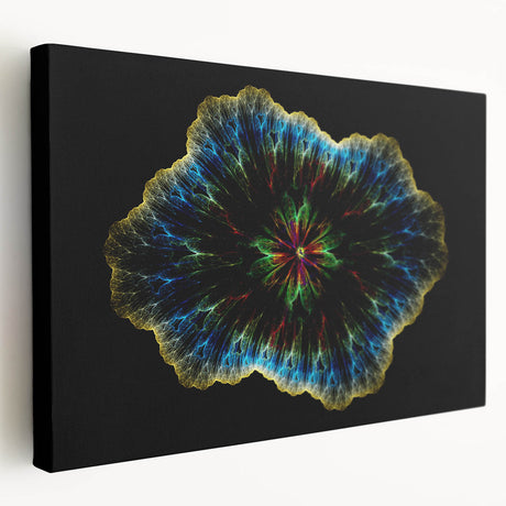 Abstract minimalist design wall art collection on stretched canvas, showcasing a side view of soft pastel colors and geometric shapes, ideal for modern decor.