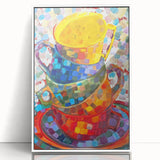 Framed minimalist wall art featuring an abstract design in soothing white tones, ideal for modern home decor, showcasing a sleek acrylic finish and elegant presentation.