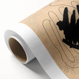 Abstract minimalist wall art collection on rolled canvas, showcasing soft pastel colors and geometric shapes, perfect for modern decor.