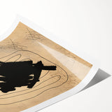 Abstract minimalist wall art print showcasing a blend of soft pastel colors and geometric shapes, ideal for modern home decor.