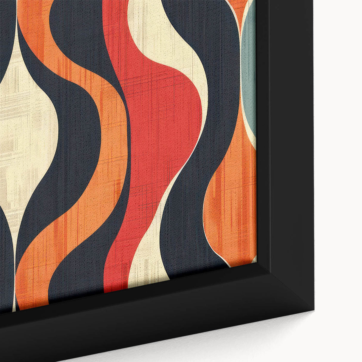 Close-up of a framed abstract minimalist wall art piece showcasing geometric shapes in soft pastel colors, perfect for modern home decor. This artwork adds a touch of elegance and sophistication to any living space, making it an ideal choice for art enthusiasts seeking contemporary designs.
