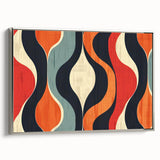 Framed abstract minimalist wall art design showcasing a silver frame and sleek canvas, perfect for modern home decor, highlighting elegant simplicity and style.