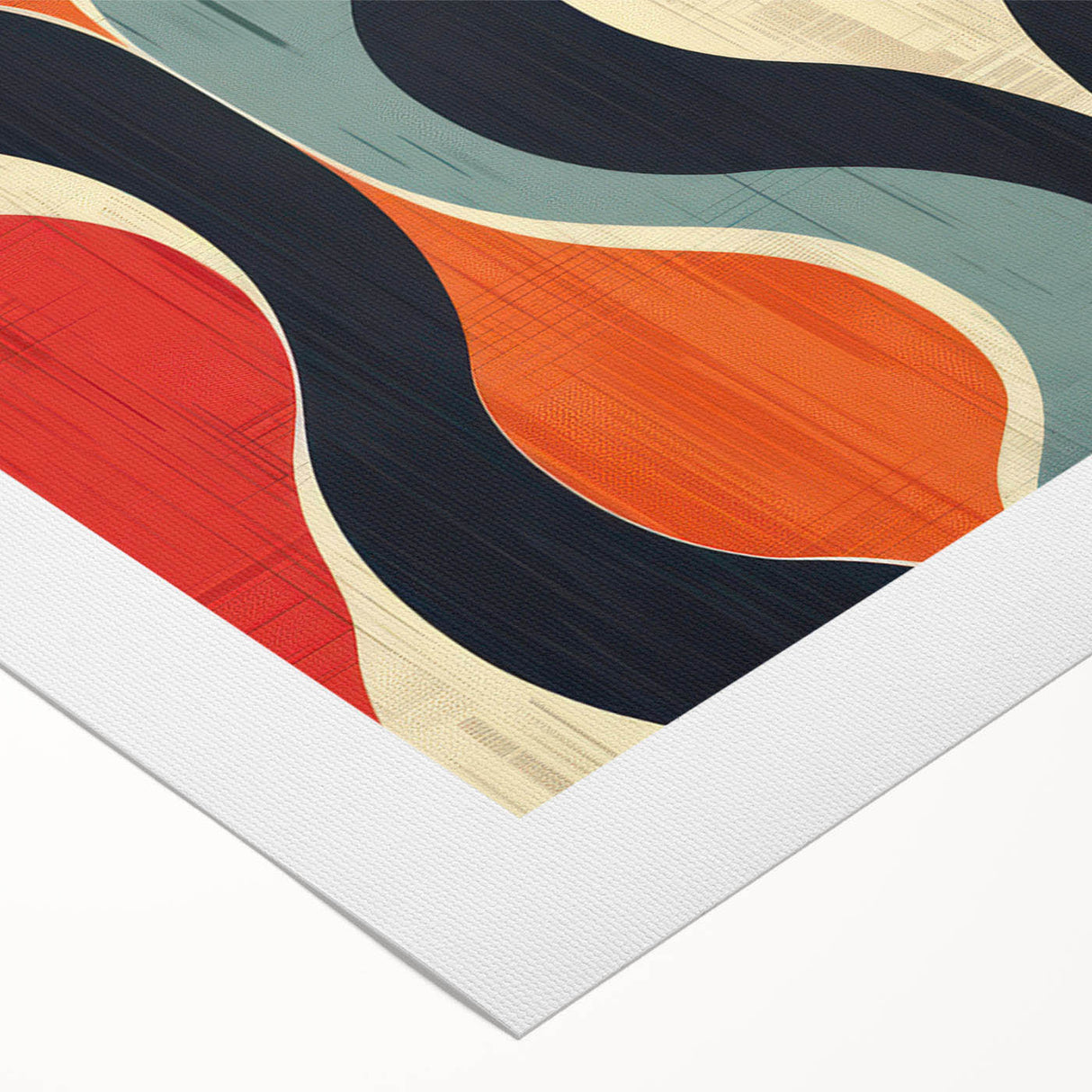 Abstract minimalist design wall art collection on rolled canvas, showcasing soft earth tones and geometric shapes, perfect for modern home decor.