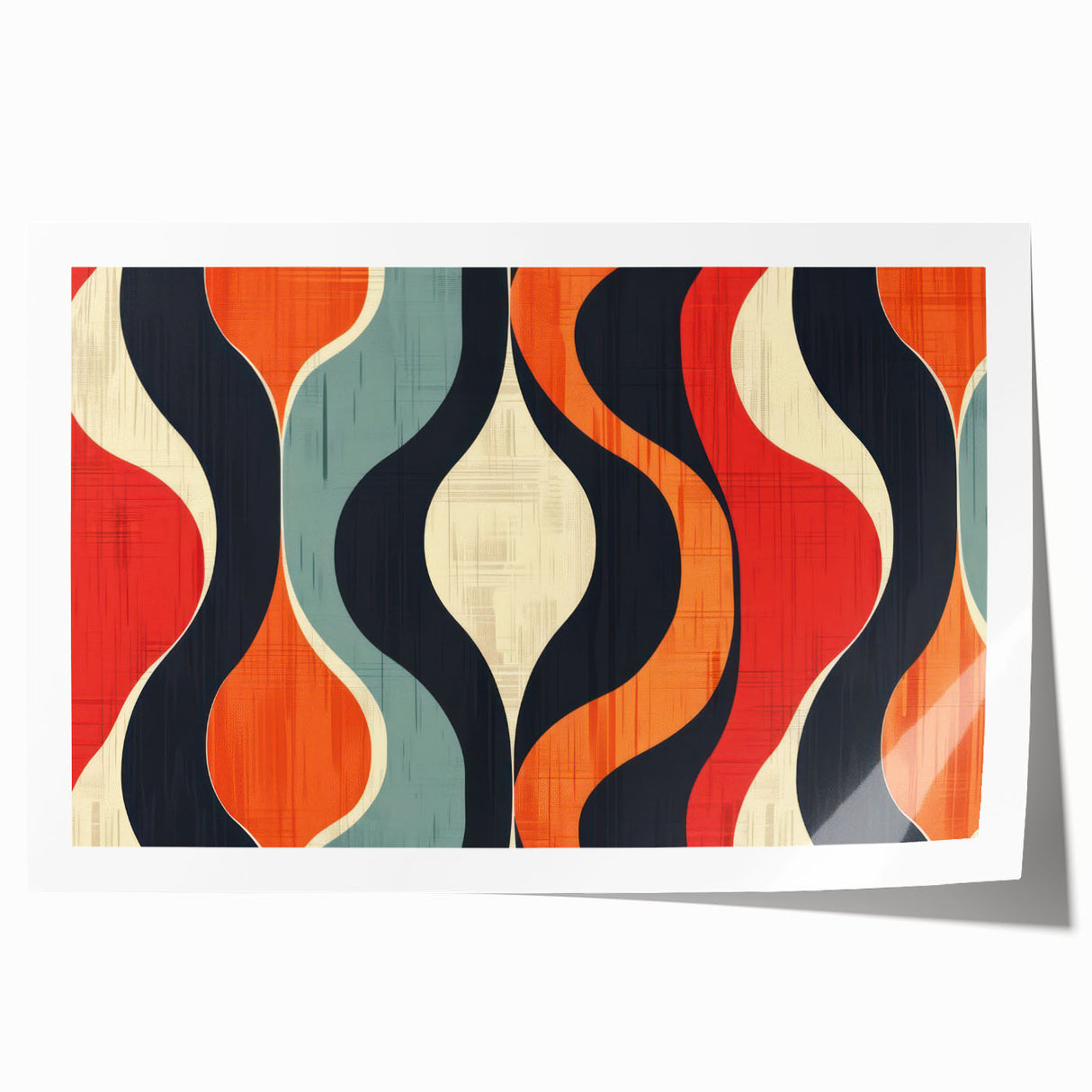 Abstract minimalist wall art featuring soft pastel colors and geometric shapes, rolled for easy shipping and display, perfect for modern home decor.