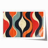 Abstract minimalist wall art featuring soft pastel colors and geometric shapes, rolled for easy shipping and display, perfect for modern home decor.
