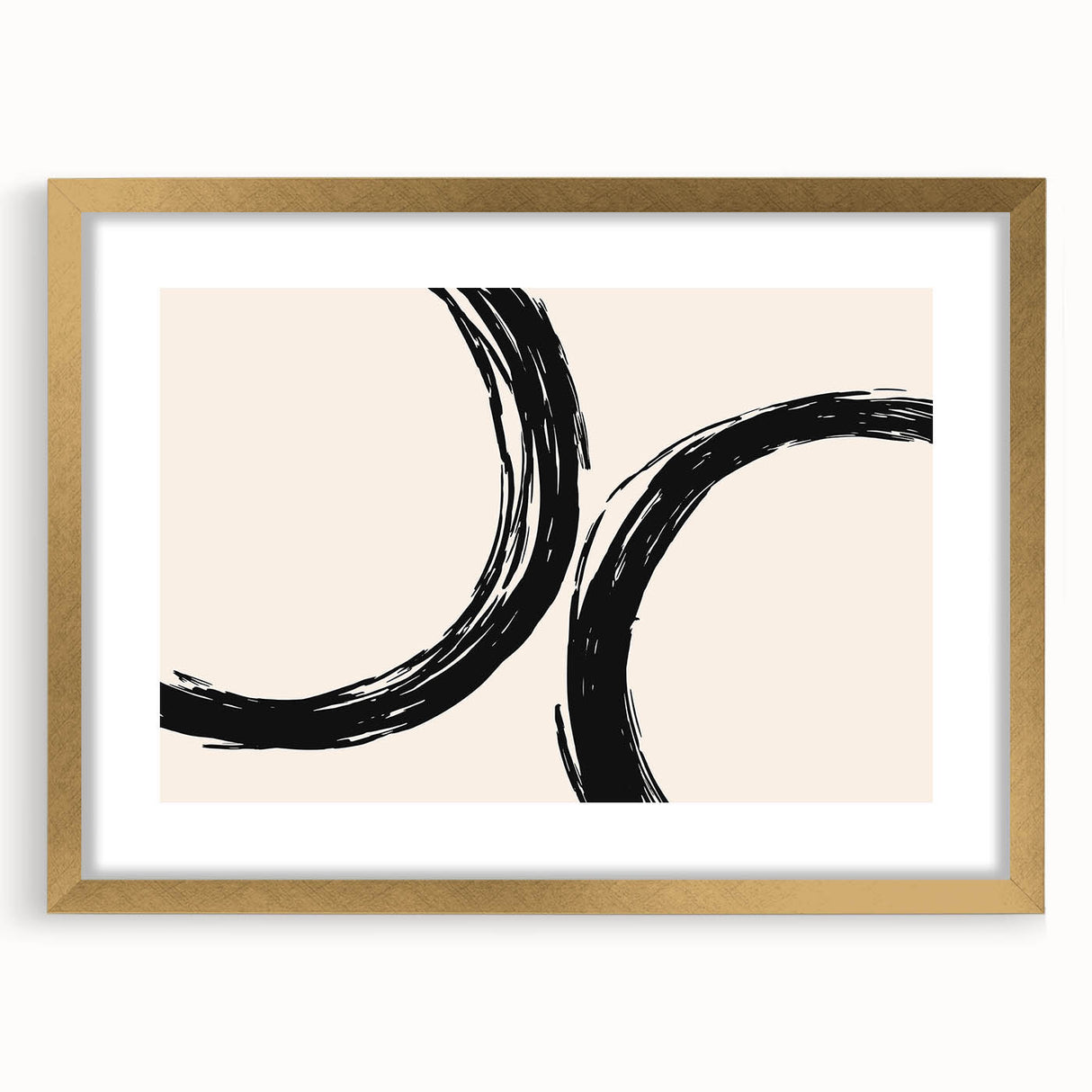 Abstract minimalist wall art collection featuring a gold-framed design with a mat, showcasing earthy tones and geometric patterns that enhance modern decor. Ideal for stylish home or office spaces, this artwork adds a touch of elegance and sophistication.