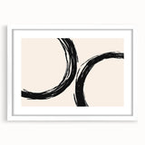 Abstract minimalist wall art featuring a framed design with a white mat, showcasing an elegant, modern aesthetic ideal for contemporary home decor. Perfect for adding a touch of sophistication to any living space.