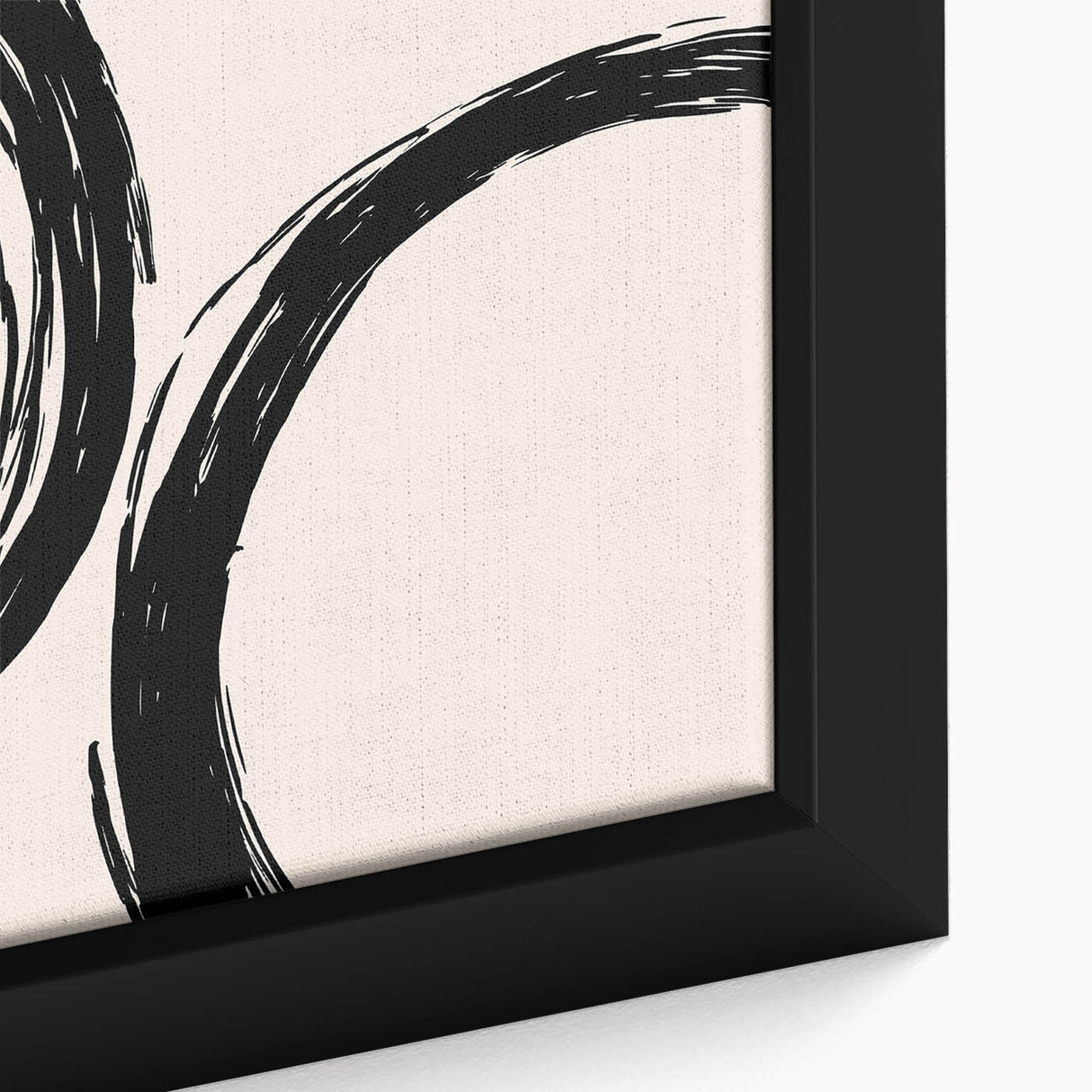Close-up of a framed abstract minimalist wall art piece showcasing bold geometric shapes in muted colors, ideal for modern home decor and artistic interiors.
