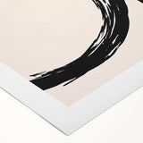 Abstract minimalist wall art design featuring soft pastel colors and geometric shapes, rolled up for easy transport and display in contemporary settings.