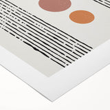 Abstract minimalist wall art design showcasing soft pastel colors and geometric shapes, printed on high-quality rolled canvas, ideal for modern home decor.