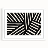 Abstract minimalist wall art design featuring a framed piece with a white mat, showcasing soft, muted colors and subtle geometric shapes, ideal for modern decor.