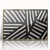 Framed abstract minimalist wall art design featuring gold accents on a white background, ideal for modern decor. Perfect for enhancing any living space with elegance.