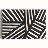 Abstract minimalist wall art design featuring soft pastel colors on stretched canvas, showcasing geometric shapes and soothing lines, perfect for contemporary decor.