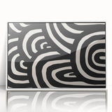 Framed abstract minimalist wall art design showcasing a sleek white acrylic front, perfect for modern decor. Ideal for enhancing contemporary living spaces.